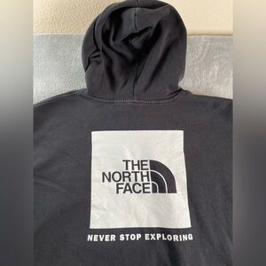 The North Face 5X Hoodie Sweatshirt Men 5XL Black Pullover Cotton Blend Pocket